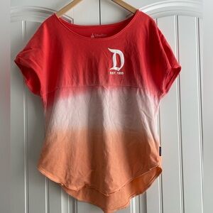 Disney Parks Disneyland Ombre Spirit Jersey Coral Peach Short Sleeve Womens Sz S